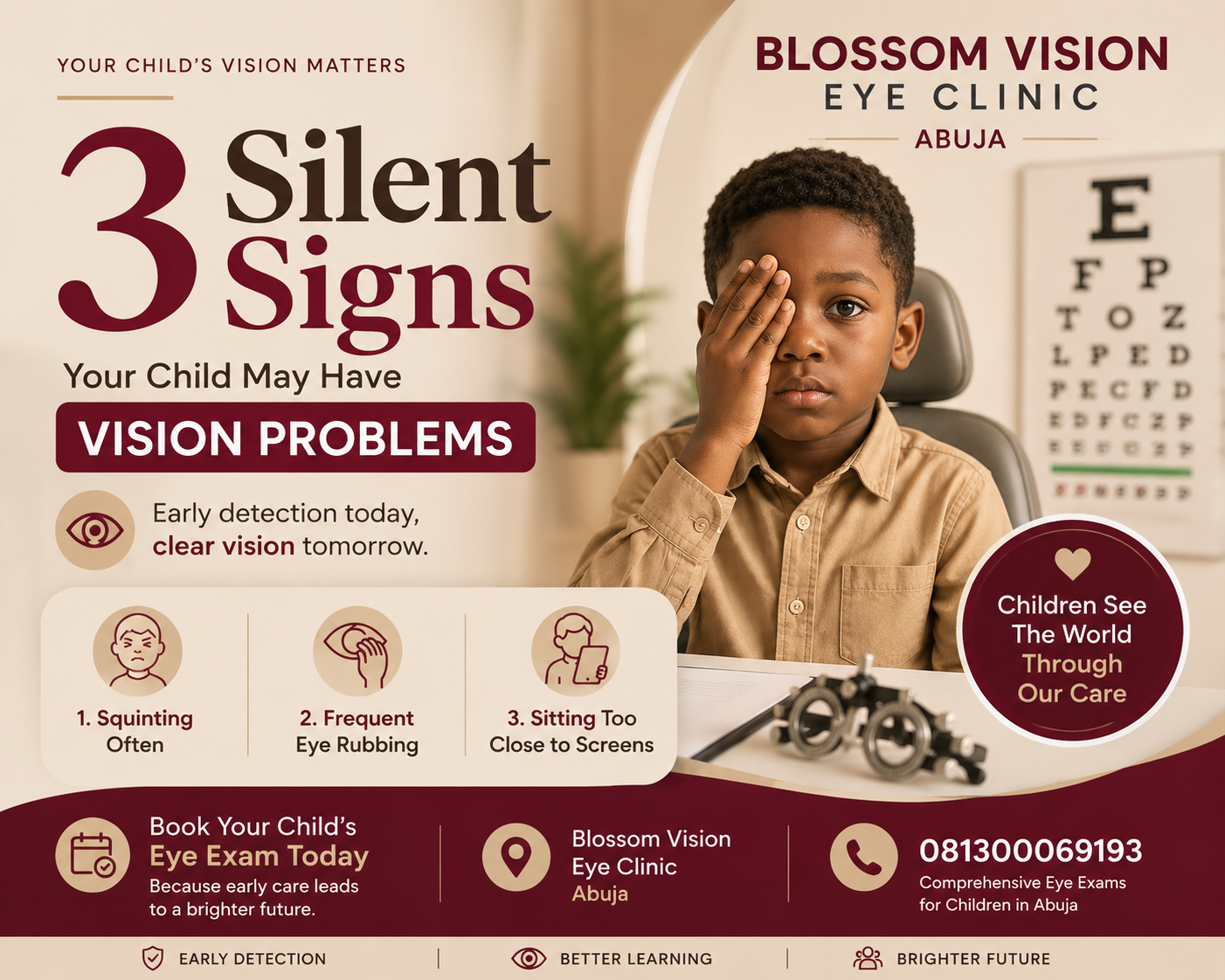 Child Vision Problems in Abuja: 7 Signs Parents Often Miss