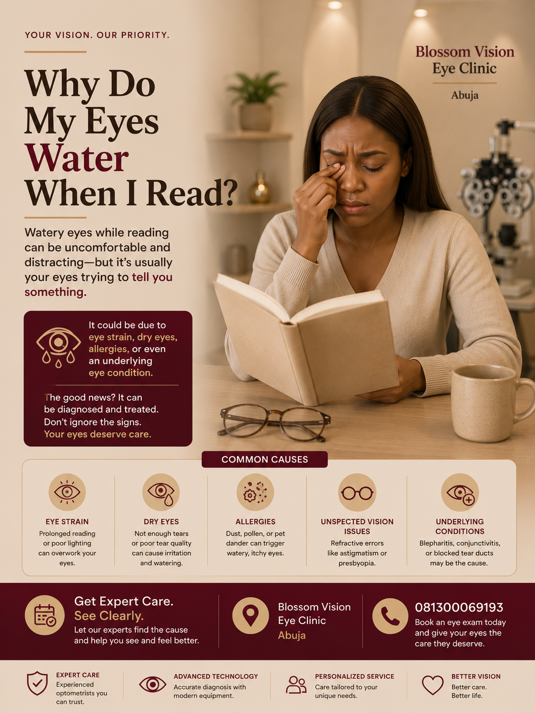 Why Do My Eyes Water When I Read?